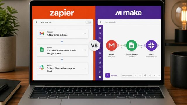 zapier vs make comparativa automatizacion ia 2026