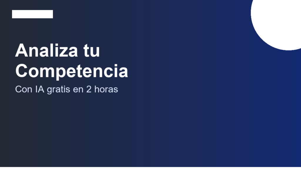 Cómo investigar a tu competencia con IA gratis
