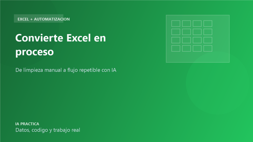 Cómo convertir un Excel desordenado en un proceso automático usando IA